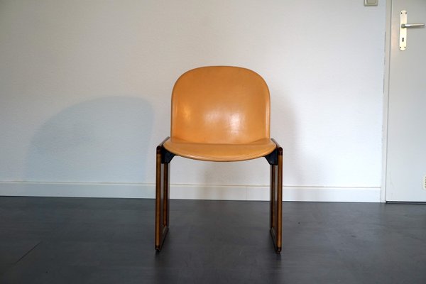 Side Chair in Cognac Leather by Tobia Scarpa for B&B Italia, 1970s-CIP-2023660