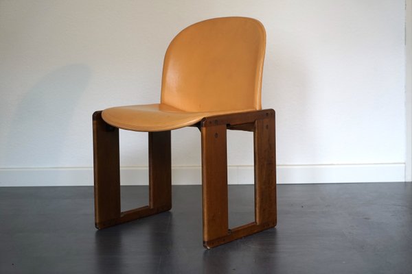 Side Chair in Cognac Leather by Tobia Scarpa for B&B Italia, 1970s-CIP-2023660