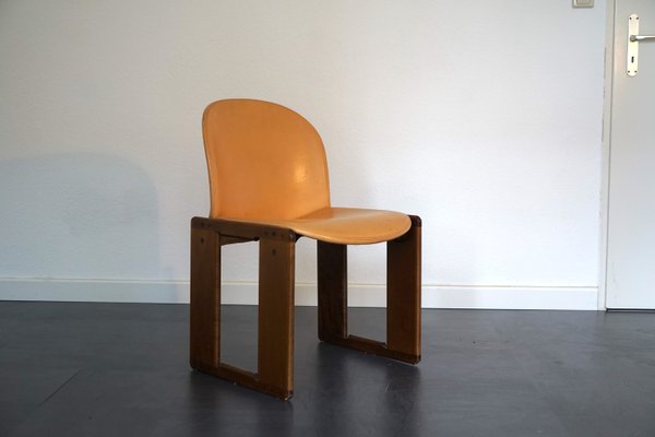 Side Chair in Cognac Leather by Tobia Scarpa for B&B Italia, 1970s-CIP-2023660