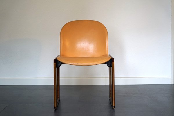 Side Chair in Cognac Leather by Tobia Scarpa for B&B Italia, 1970s-CIP-2023660