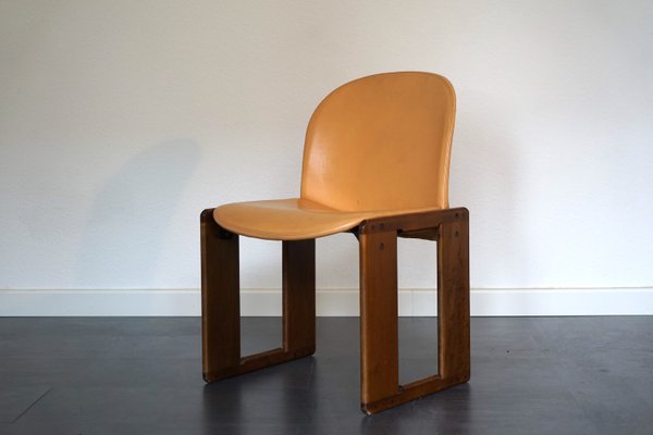 Side Chair in Cognac Leather by Tobia Scarpa for B&B Italia, 1970s-CIP-2023660