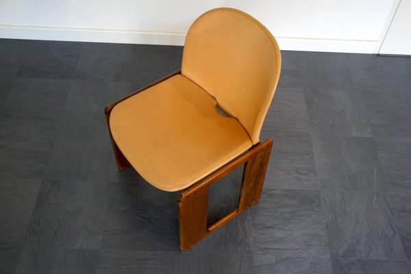 Side Chair in Cognac Leather by Tobia Scarpa for B&B Italia, 1970s-CIP-2023660