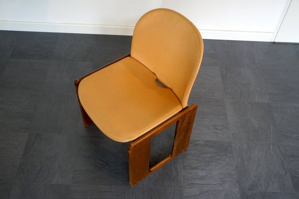 Side Chair in Cognac Leather by Tobia Scarpa for B&B Italia, 1970s-CIP-2023660