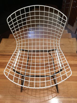 Side Chair with Red Hopsack Upholstery by Harry Bertoia for Knoll International, 1960s-LXP-1749054