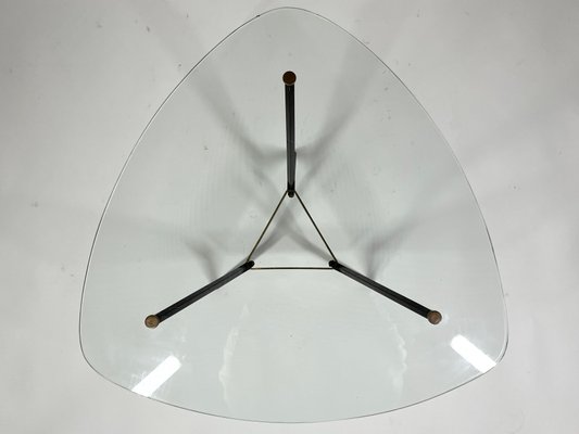 Side or Coffee Table in Metal and Glass attributed to Angelo Ostuni, 1950s-MTU-1754497