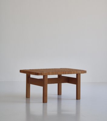 Side Table Bench in Oak & Rattan Cane by Børge Mogensen for Fredericia, Denmark, 1950s-WRF-1132416