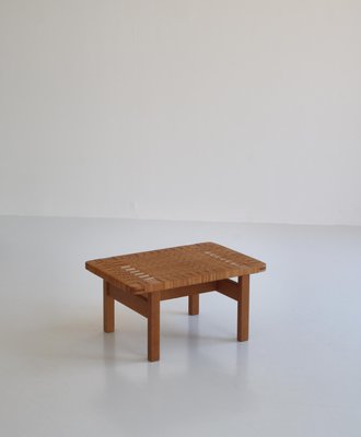 Side Table Bench in Oak & Rattan Cane by Børge Mogensen for Fredericia, Denmark, 1950s-WRF-1132416