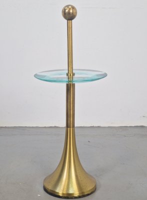 Side Table in Brass and Glass from Fontana Arte, Italy, 1960s-AXJ-1794314