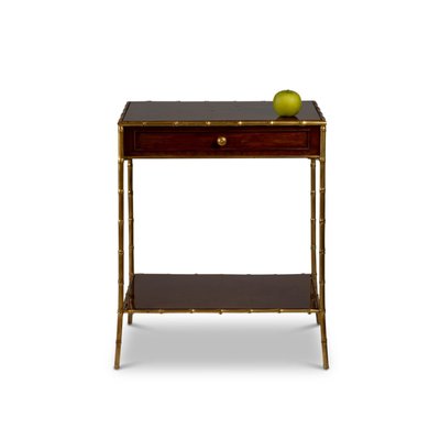 Side Table in Mahogany and Gilt Bronze, 1970s-CEJ-1700677