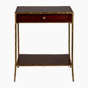 Side Table in Mahogany and Gilt Bronze, 1970s-CEJ-1700677