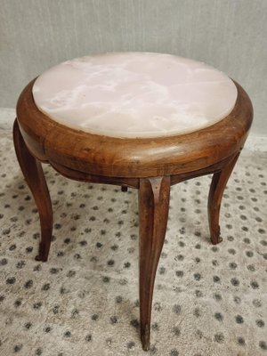 Side Table Plant Table with Marble, 1890s-IFQ-1794778