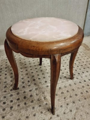 Side Table Plant Table with Marble, 1890s-IFQ-1794778