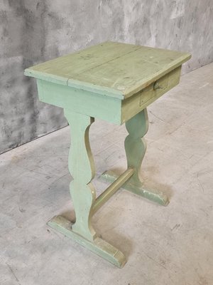 Side Table Wall Table in Mint Green, 1920s-IFQ-2028205