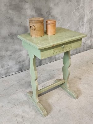 Side Table Wall Table in Mint Green, 1920s-IFQ-2028205