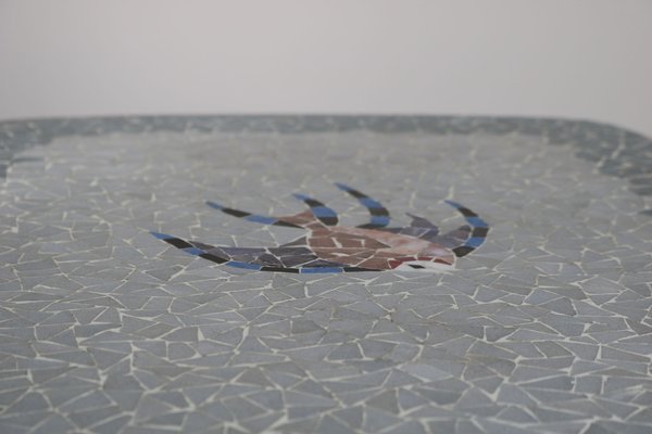 Side Table with Fish Motif in Glass Mosaic, 1950s-AA-1744254