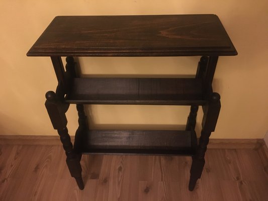 Side Table with Magazine Shelf, 1950s-WQQ-859490