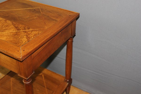 Side Table with Two Walnut Trays, 19th Century-BCR-1436047