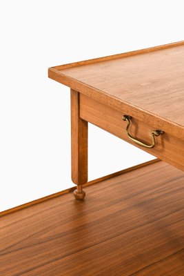 Side Tables in Mahogany, Walnut and Brass attributed to Josef Frank, 1950s, Set of 2-SC-2022129