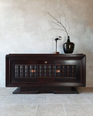 Sideboard attributed to Charles Dudouyt in Dark Oak, 1940s-TDA-1376459