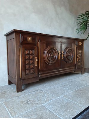 Sideboard attributed to Charles Dudouyt in Oak, 1940s-1950s-TDA-1376461