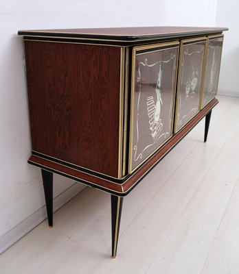 Sideboard / Bar Cabinet by Umberto Mascagni for Harrods of London, 1950s-FER-882644