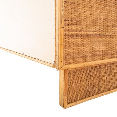 Sideboard in Bamboo and Rush, Italy, 1970s-UPW-1741561