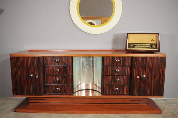 Sideboard in Ebony, 1940s, Set of 2-KNM-1150598