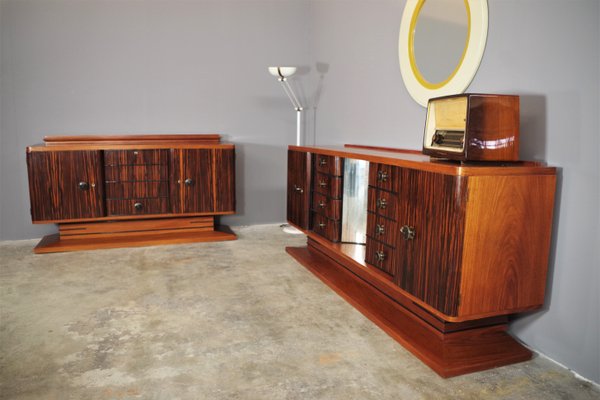 Sideboard in Ebony, 1940s, Set of 2-KNM-1150598