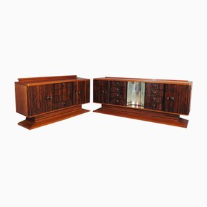 Sideboard in Ebony, 1940s, Set of 2-KNM-1150598