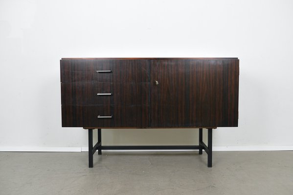 Sideboard in Macassar Wood on Black Square Frame, Germany, 1960s-JV-2034882