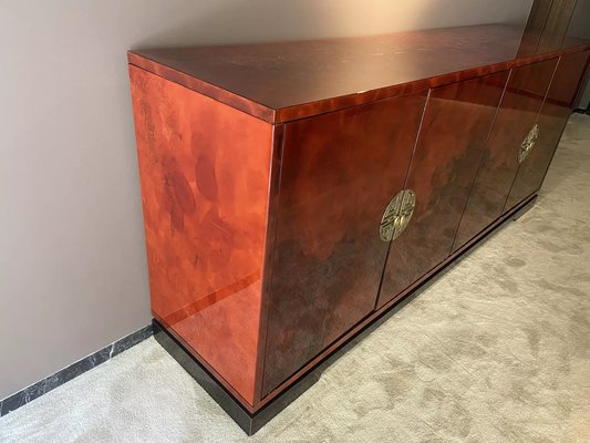 Sideboard in Red Lacquered Wood, 1970s-JG-1761027