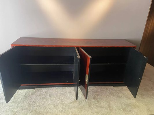 Sideboard in Red Lacquered Wood, 1970s-JG-1761027