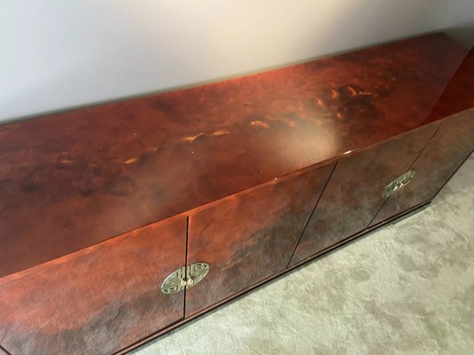 Sideboard in Red Lacquered Wood, 1970s-JG-1761027