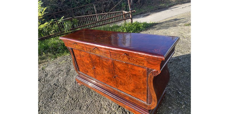 Sideboard in Walnut Burl, 1890s-LAM-1766143