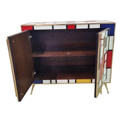 Sideboard with Glass Doors, 1990s-BEW-1770389