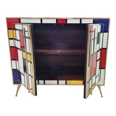 Sideboard with Glass Doors, 1990s-BEW-1770389