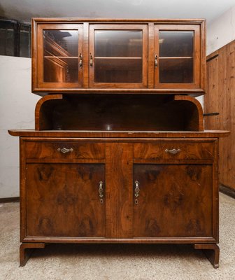 Sideboard with Raised Showcase, 1940s-RAQ-948205