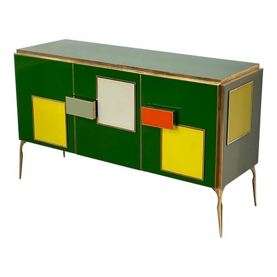 Sideboard with Three Glass Doors, 1980s-BEW-1773473