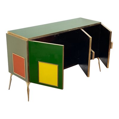 Sideboard with Three Glass Doors, 1980s-BEW-1773473