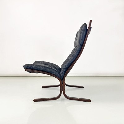 Siesta Armchair in Wood and Leather by Ingmar Relling for Westnofa Vestlandske, 1970s-GDD-1762629