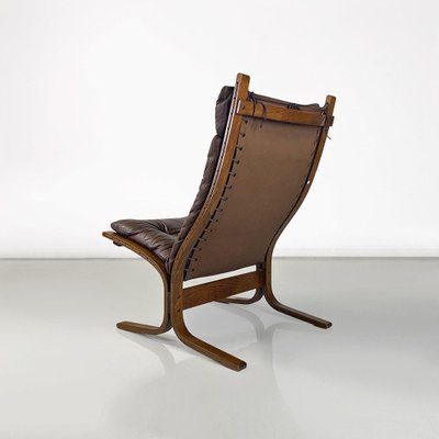 Siesta Armchair in Wood and Leather by Ingmar Relling for Westnofa Vestlandske, 1970s-GDD-1762628