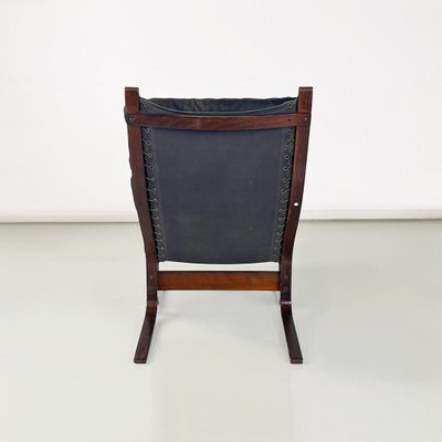 Siesta Armchair in Wood and Leather by Ingmar Relling for Westnofa Vestlandske, 1970s-GDD-1762629