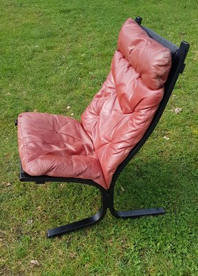 Siesta Chair in Leather by Ingmar Relling for Westnofa, Norway, 1960s-QDP-1851897