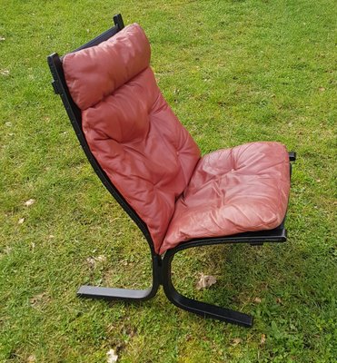 Siesta Chair in Leather by Ingmar Relling for Westnofa, Norway, 1960s-QDP-1851897