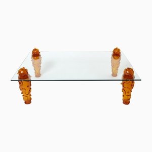 Signed Resin Glass Coffee Table by Garouste & Bonetti, 1990s-YJA-1324077