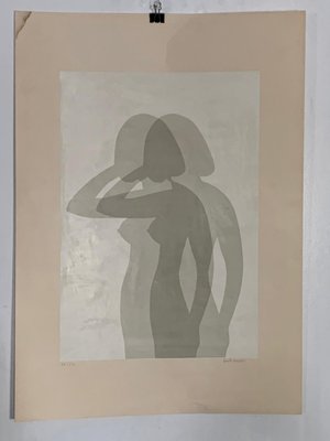 Silhouette Poster by Berto Ravotti, 1970s-IJR-549491