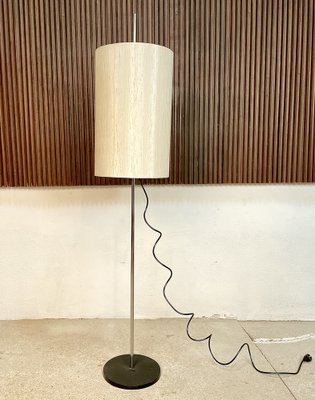 Silk Lampshade Floor Lamp, Germany, 1960s-JP-1362228