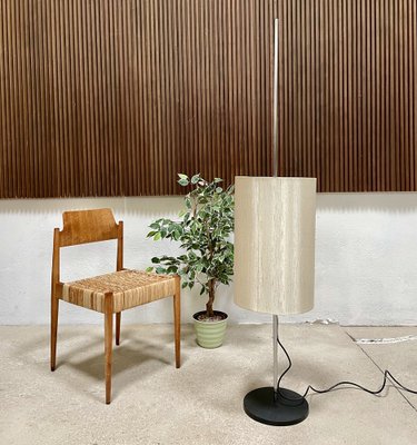 Silk Lampshade Floor Lamp, Germany, 1960s-JP-1362228