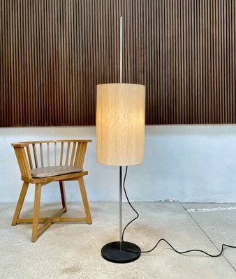 Silk Lampshade Floor Lamp, Germany, 1960s-JP-1362228