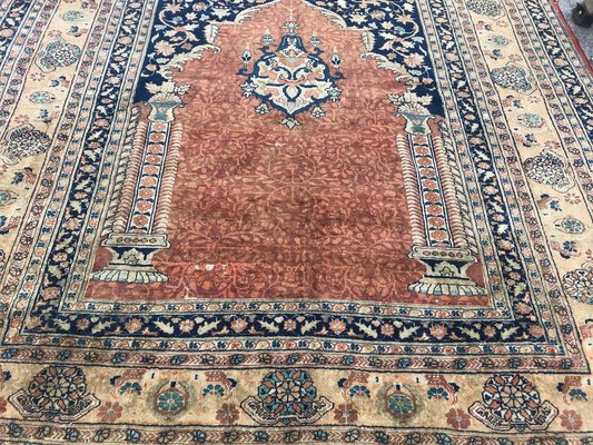 Silk Tabriz Prayer Rug-YMM-1061608